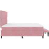  Krevet s opruga kutije s madracem Ružičasta 200 x 200 cm Baršun | shoptok.hr