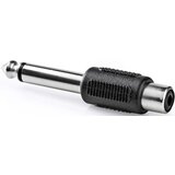  Mono zvočni adapter 6,35 mm moški na RCA žensko niklana prevleka, Črna / Srebrna, (5000219067) Cene