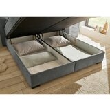 MID.YOU POSTELJA Z VZMETNICO 160 cm x 200 cm , tekstil, leseni material antracit | Shoptok.si