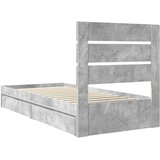  s od storage Betonski sivi 90 x 190 cm Konstruirano drvo | shoptok.hr