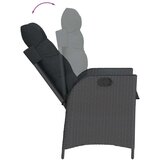 vidaXL 7-dijelni vrtni blagovaonski set s jastucima crni od poliratana | shoptok.hr