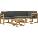  Set vanjskih sofa 6 pcs Bijela i antracit Čvrsto drvo akacije | shoptok.hr