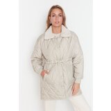 Trendyol Mink Wide Cut Oversize Collar Plush Detailed Snap Closure Coat Cene