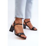 EVENTO Black Sandals with Heel Glindra | Shoptok.si