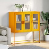 vidaXL Komoda boja senfa 100,5x39x107 cm hladno valjani čelik | shoptok.hr