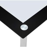  Blagovaonski stol crni i prozirni 120x60x75 cm kaljeno staklo | shoptok.hr