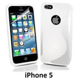  Gumijasti / gel etui S-Line za Apple iPhone SE / iPhone 5S / iPhone 5 - beli Cene