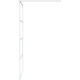 Pregrada za tuš bijela 100 x 195 cm s prozirnim staklom ESG | shoptok.hr