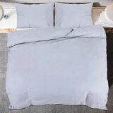  Set posteljine za poplun sivi 200x220 cm pamučni | shoptok.hr