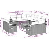  12-dijelni set vrtnih sofa od poliratana s jastucima bež | shoptok.hr