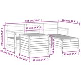  5-dijelni set vrtnih sofa od masivnog drva duglazije | shoptok.hr