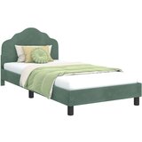  Otroški posteljni okvir z vznožjem Morsko zelena 90 x 200 cm, (5000104566) | Shoptok.si