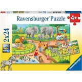 Ravensburger Puzzle - Dan v živalskem vrtu, 2 x 24 delov Cene