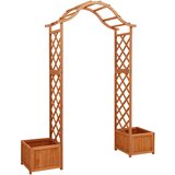 vidaXL Vrtna pergola s cvetličnima koritoma iz trdnega lesa jelke Cene
