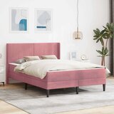  Okvir za krevet s madracem Ružičasta 120 x 190 cm Baršun | shoptok.hr