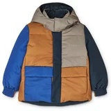 Liewood otroška zimska jakna paloma colour block/surf blue multi mix