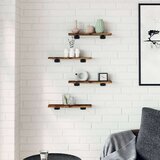 vidaXL Zidne police 4 kom boja hrasta 40x10x1 5 cm konstruirano drvo | shoptok.hr