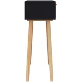  Konzolni stol crni 80x30x75 cm od borovine i prirodnog ratana | shoptok.hr