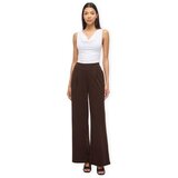 Vila Hlače Noos Benne Wide Trousers - Coffee Bean Kostanjeva Cene