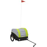 Prikolica za bicikl crno-zelena 30 kg željezna | shoptok.hr