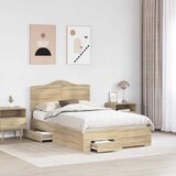 vidaXL konstrukcija postelje sonoma hrast 120 x 200 cm konstruiran les, (5000102184) | Shoptok.si