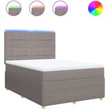 vidaXL Krevet s oprugama i madracem smeđesivi 160x200 cm tkanina | shoptok.hr