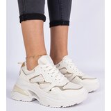 Gemre Beige women's sneakers decorated with glitter Sandoria | shoptok.hr