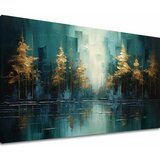 Moderna umjetnička slika odraz zlatne šume - premium art Cijene