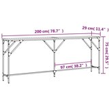  Konzolni stol boja smeđeg hrasta 200x29x75 cm konstruirano drvo | shoptok.hr
