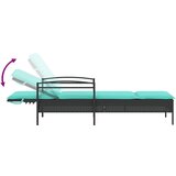  | Ležaljka | s jastukom 1-osoba Crna 63 x 200 x 81 cm poliratan | shoptok.hr
