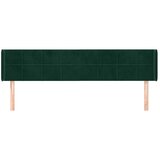  Uzglavlje s ušima tamnozeleno 183x16x78/88 cm baršunasto | shoptok.hr
