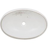 Nadgradni umivaonik bijeli ovalni 59 x 40 x 15 cm keramički | shoptok.hr