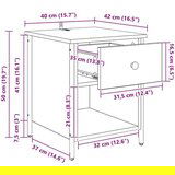 vidaXL Noćni ormar Staro drvo 40 x 42 x 50 cm Konstruirano drvo | shoptok.hr