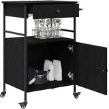  Kuhinjski kolica Crni hrast 56 x 43 x 89,5 cm Konstruirano drvo | shoptok.hr