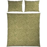 Esposa OBOJESTRANSKA POSTELJNINA 200/200 cm saten olivno zelena | Shoptok.si