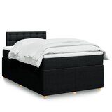 Maison Chic Box spring postelja - Vzmetna postelja z vzmetnico črna 120x190 cm blago SL23756, (21879749) | Shoptok.si