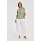 Marisse Olive Short-Sleeved Blouse | shoptok.hr