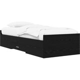  Okvir kreveta s pohranom s ladicama Crni hrast 80 x 200 cm | shoptok.hr