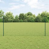 vidaXL Stebrički za ograje 5 kos U-Channel Zelena 120 cm Jeklo, Šesterokotna Ograja Zelena 1,2x10 m Jeklo Cene