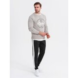 Ombre Men's sweatpants joggers with contrasting stripes - black | shoptok.hr