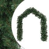  Božićni vijenci Zelena 270 cm PVC - Zelena bez LED svjetala | shoptok.hr