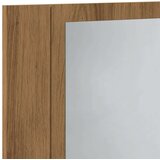 vidaXL LED kopalniška omarica z ogledalom artisan hrast 40x12x45 cm | Shoptok.si