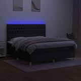  box spring s madracem LED crni 180x200 cm od tkanine | shoptok.hr