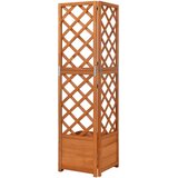  Kutna sadilica s rešetkom 40 x 40 x 150 cm od masivne jelovine | shoptok.hr