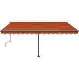  Prostostoječa ročna zložljiva tenda 400x300 cm oranžna/rjava, (20729019) | Shoptok.si