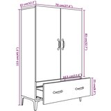  Visoka komoda siva boja betona 70x31x115 cm konstruirano drvo | shoptok.hr