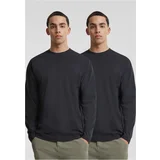 Urban Classics Men's long-sleeved T-shirt 2-Pack black+black