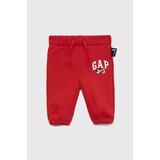 GAP Dječji donji dio trenirke X Disney boja: crvena, glatki materijal | shoptok.hr