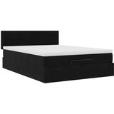  Otomanski krevet s madracem&LED crni 140x190 cm baršunasti | shoptok.hr