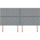vidaXL Naslon za glavo z vzorcem diamantnih blokov Svetlo siva 180 cm Tkanina, (22083838) | Shoptok.si